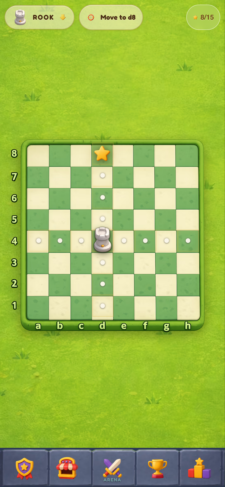 Chesscito play hub — Rook on the board